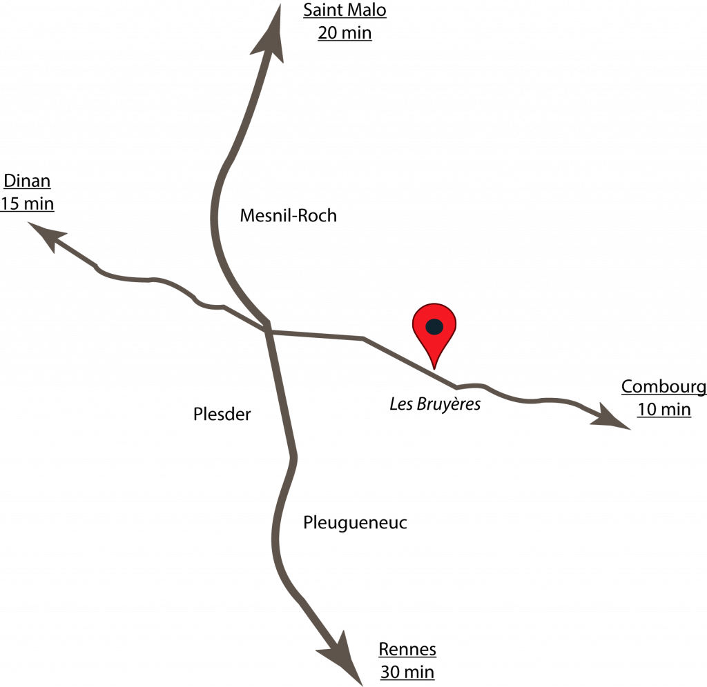 Plan de location du gîte de Pleugueneuc